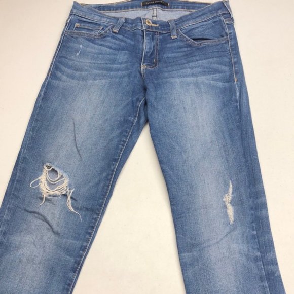 FACTORY DISTRESS FLYING MONKEY SKINNY JEANS 28x30 😎 - Picture 5 of 10